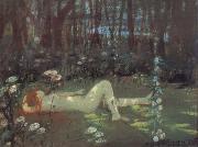 William Stott of Oldham Study for The Nymph France oil painting artist